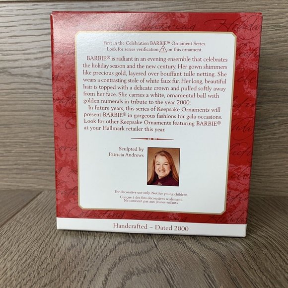 Hallmark Keepsake 2000 Christmas Celebration Barbie Ornament Special Edition - Picture 5 of 6